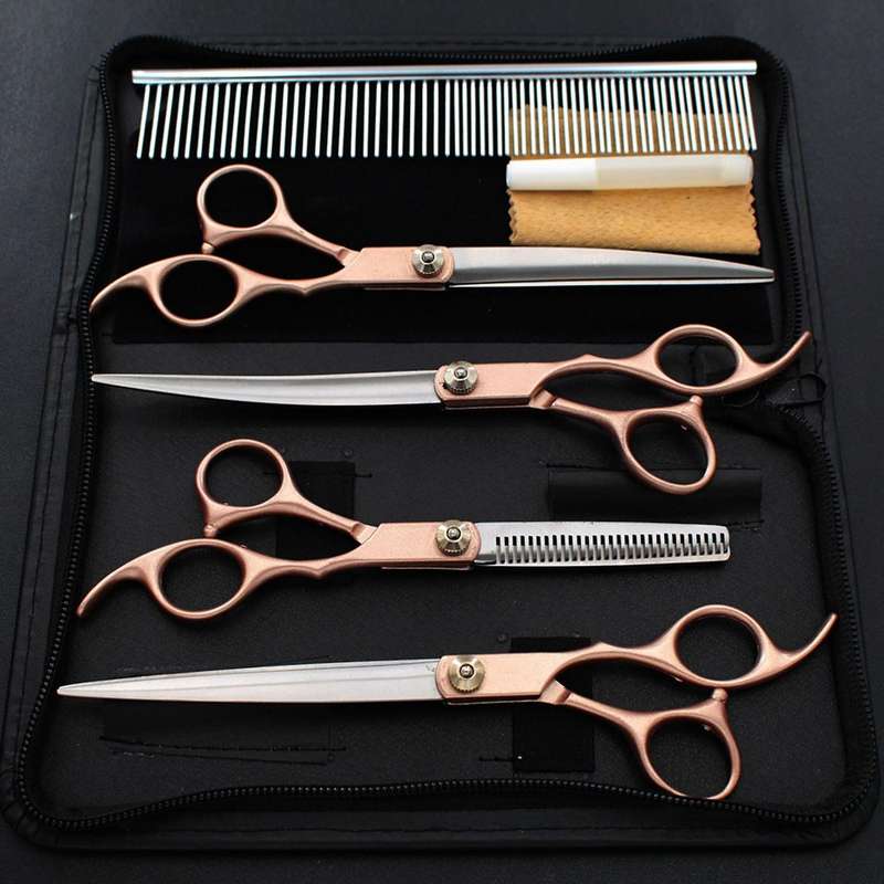 Pet Grooming Scissors Set 7.0 Inch Dog Scissors Trimming Shears Tools