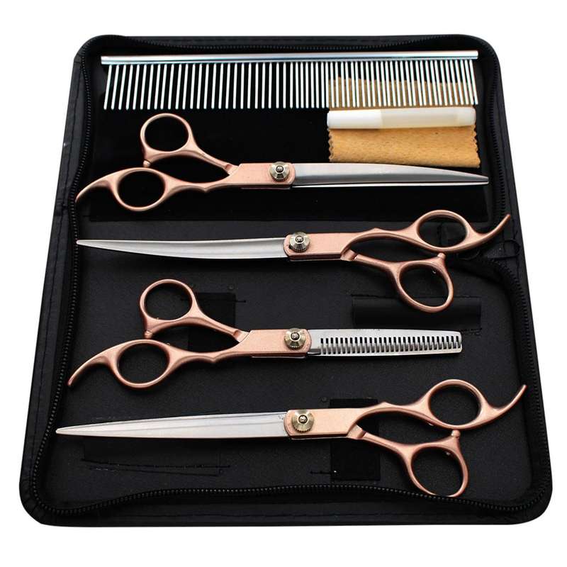 Pet Grooming Scissors Set 7.0 Inch Dog Scissors Trimming Shears Tools
