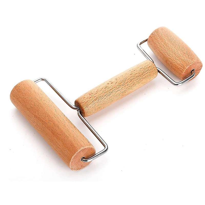 4 Pack Wood Pastry Pizza Roller, Non Stick Wooden Rolling Pin