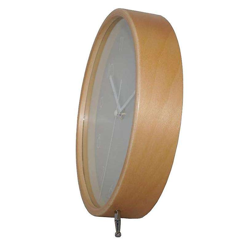 Wood Table Clock, with Quartz Movement Large Numerals for Bedroom