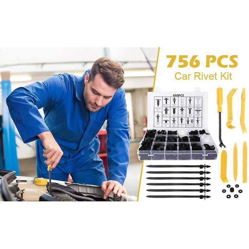 756pcs Universal Car Bumper Clips Fender Rivet Pushrod Clips