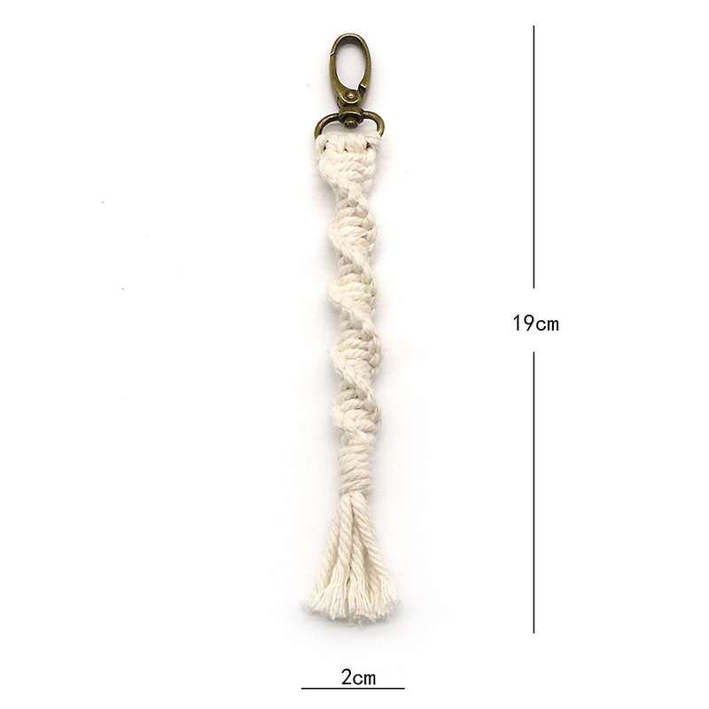 20 Pieces Macrame Keychains with Tassels for Car Key Phone Wallet