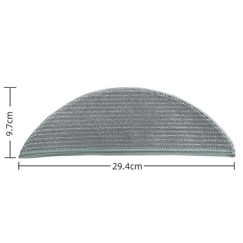 12pcs Cleaning Mop Cloth Gray and White Washable Cloth Sweeping Robot