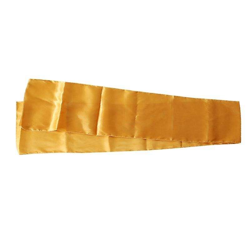 5 Pack 12 X 108 Inch Gold Satin Silk Table Runner for Wedding Party