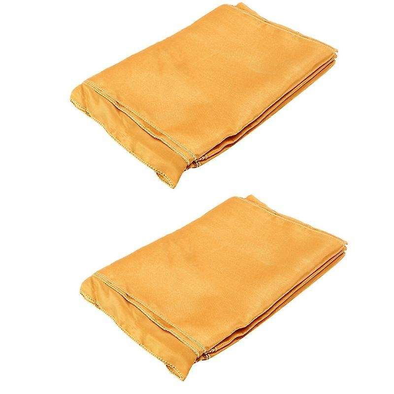 5 Pack 12 X 108 Inch Gold Satin Silk Table Runner for Wedding Party