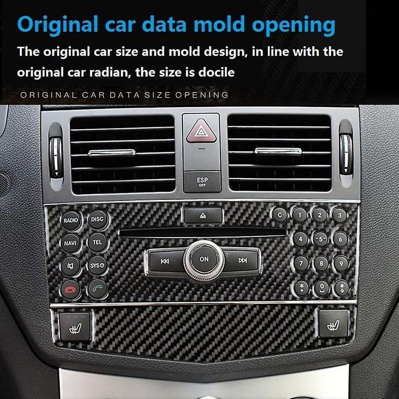 Carbon Fiber for Benz C Class W204 07-10 Car Center Navigation Cover