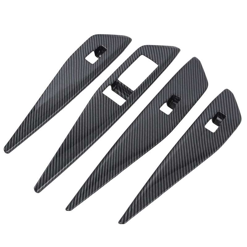 4pcs Carbon Fiber Window Glass Lift Switch Cover for Id.4x Id4x 2022