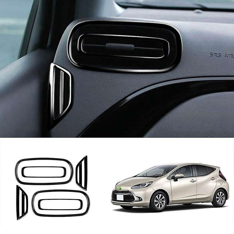 Car Glossy Black Dashboard Side Air Vent Housing Outlet Frame