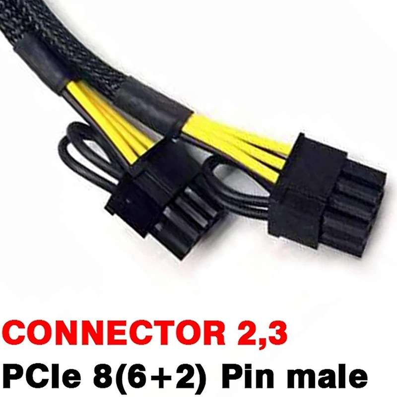 8pc Pci-e 6pin to Dual Pcie 8pin Image Card Pci Express Power Adapter