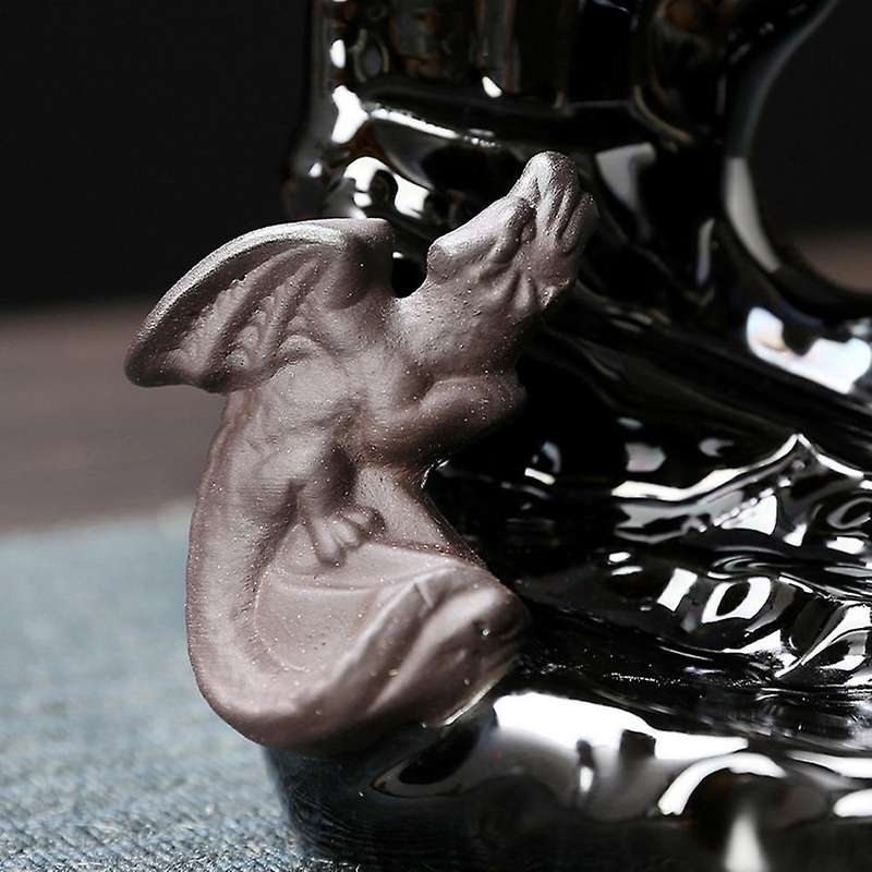 Incense Burner Ceramic Dragon Incense Cone Waterfall Smoking