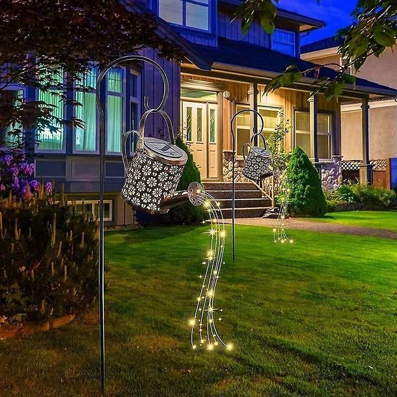 Watering Can Solar Lights for Outdoor Garden, Star Shower Garden B
