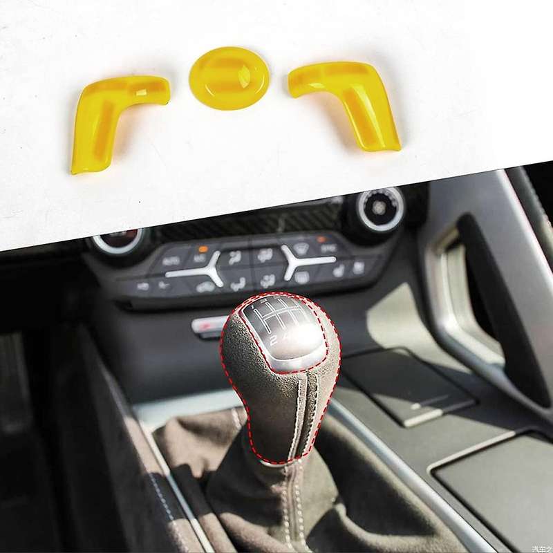 Gear Shift Knob Head Cover Trim for Chevrolet (abs Yellow)