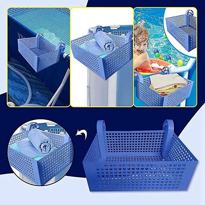 Pool Storage Basket Hanging Portable Removable Organizer Plastic