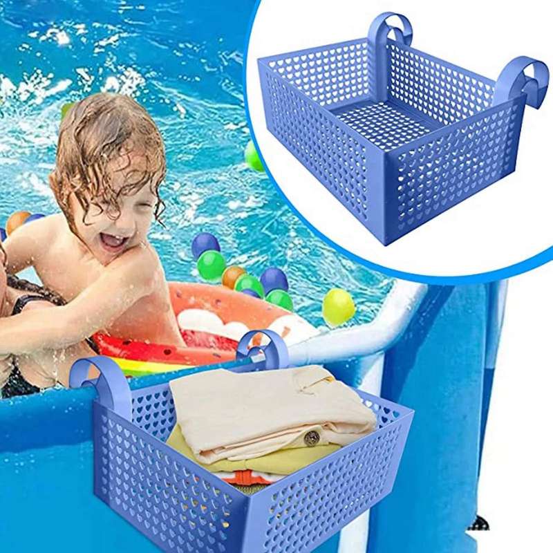 Pool Storage Basket Hanging Portable Removable Organizer Plastic