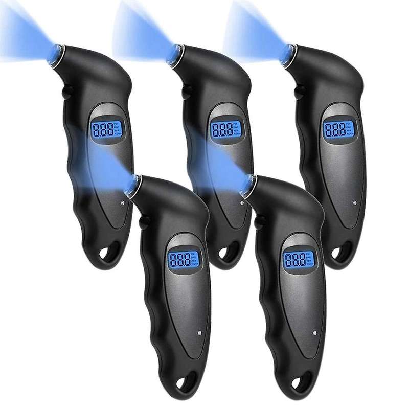 5pcs Car Digital Tire Pressure Gauge 0-150 Psi for Bikes Motorcycle