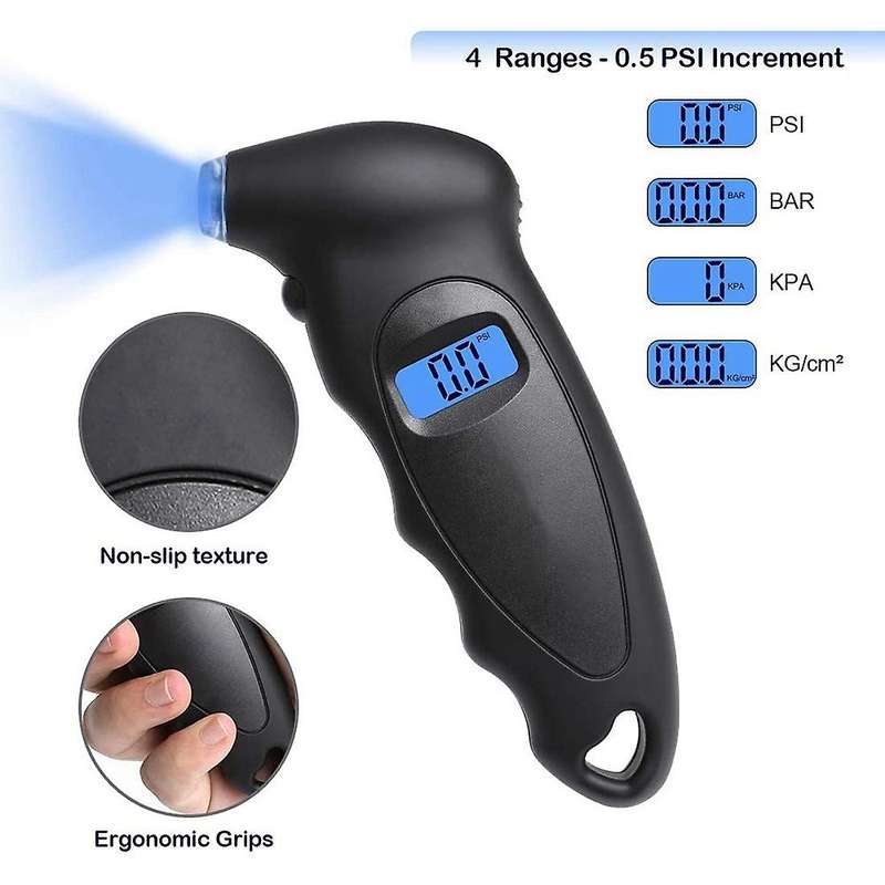 5pcs Car Digital Tire Pressure Gauge 0-150 Psi for Bikes Motorcycle