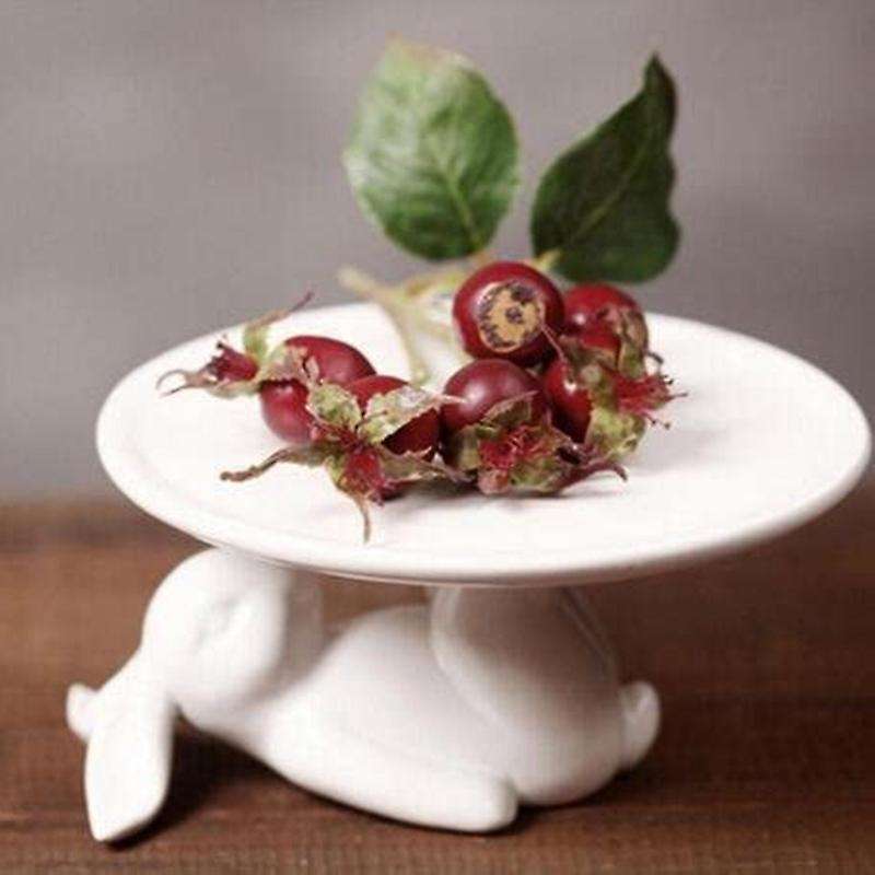 Bunny Rabbit Ceramic Plate,dishes for Dessert Food Server Tray