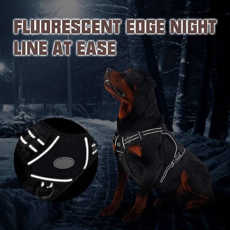 Nylon Reflective Dog Harness Leash Large Dog Training Dog Harness(xl)