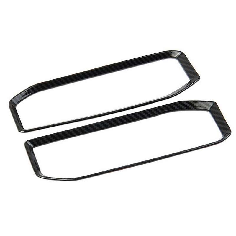 Car Carbon Fiber Abs Seat Button Adjustment Bezel Decoration Cover
