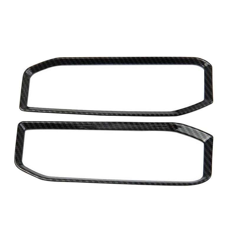 Car Carbon Fiber Abs Seat Button Adjustment Bezel Decoration Cover
