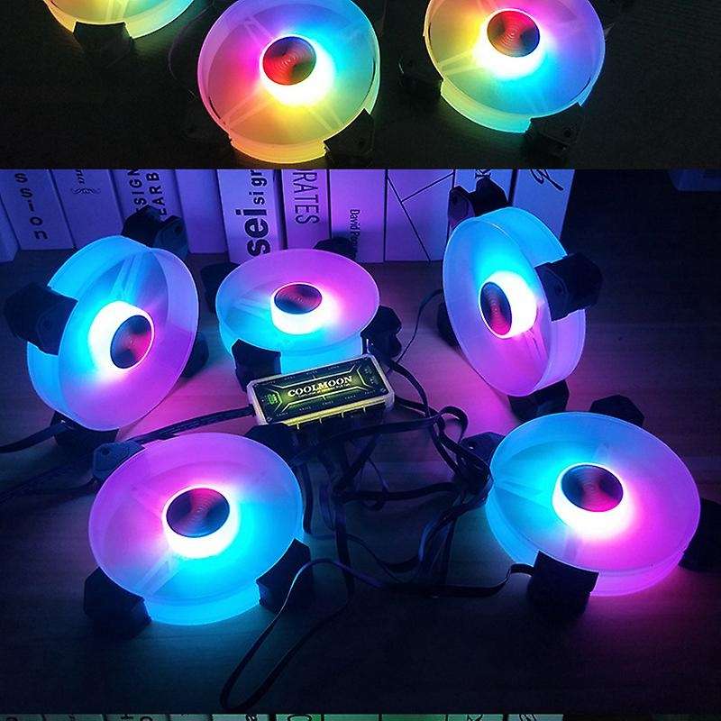 Coolmoon F-yh Computer Case Pc Cooling Fan Rgb Adjust 120mm Case Fan