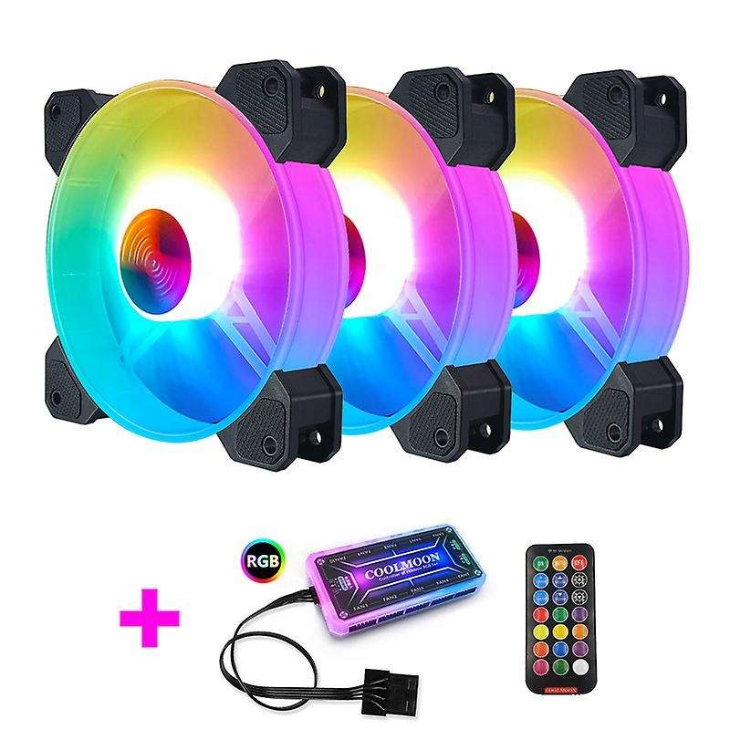 Coolmoon F-yh Computer Case Pc Cooling Fan Rgb Adjust 120mm Case Fan