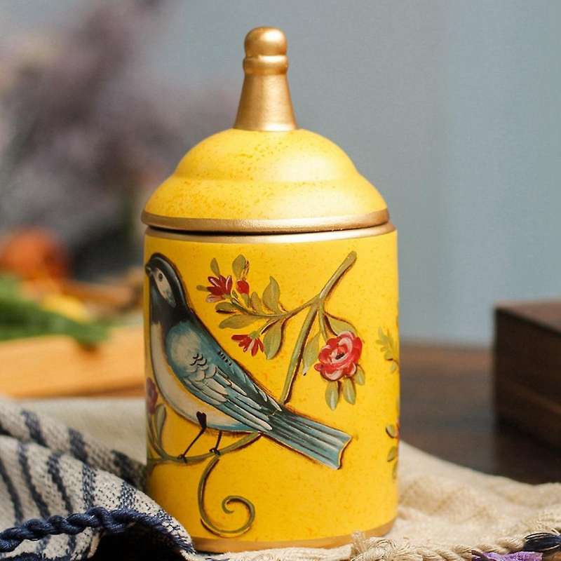 Ceramic Tea Caddy Kitchen Canister Jars Storage Bottles Retro-a