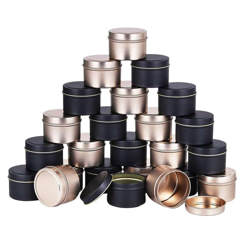24 Pack Candle Tin Cans, 4 Oz, for Diy Candle Making, Arts & Crafts