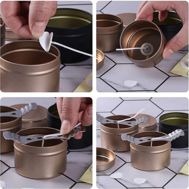 24 Pack Candle Tin Cans, 4 Oz, for Diy Candle Making, Arts & Crafts