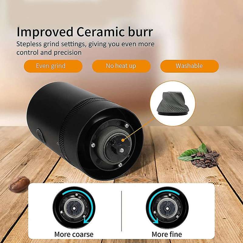 Portable Usb Rechargeable Burr Coffee Bean Grinder for Espresso