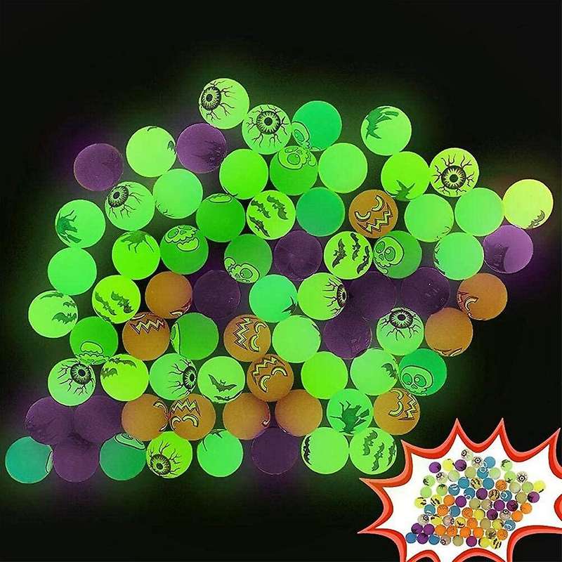 72 Pcs Bouncy Balls, Trick Or Treating Goodie Toys for Boys and Girls