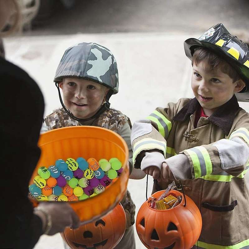 72 Pcs Bouncy Balls, Trick Or Treating Goodie Toys for Boys and Girls