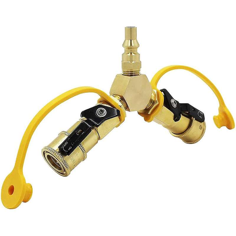 1/4inch Rv Propane Quick Connect Y Splitter Adapter