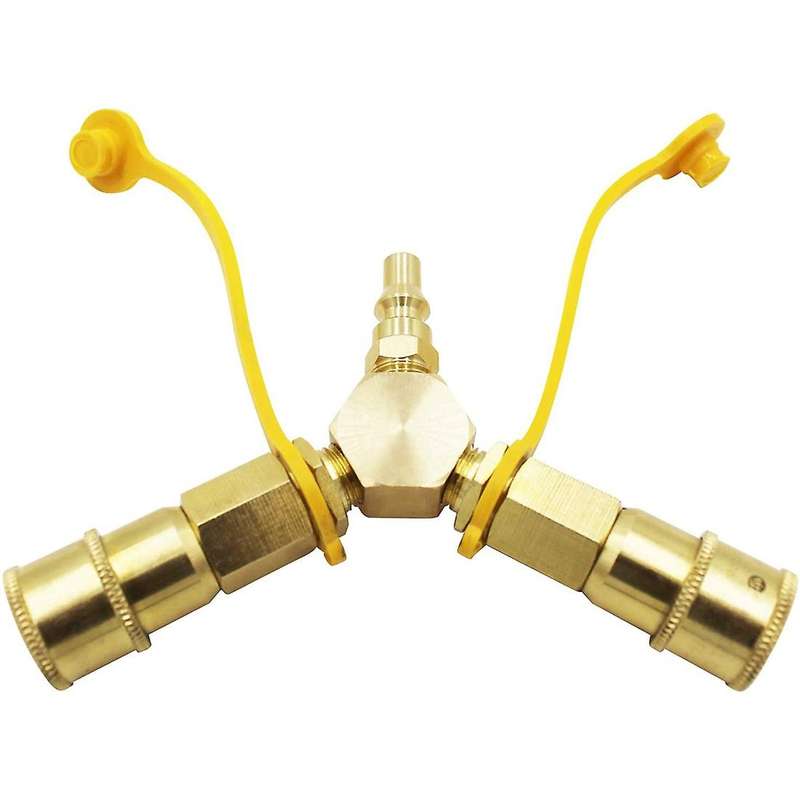 1/4inch Rv Propane Quick Connect Y Splitter Adapter