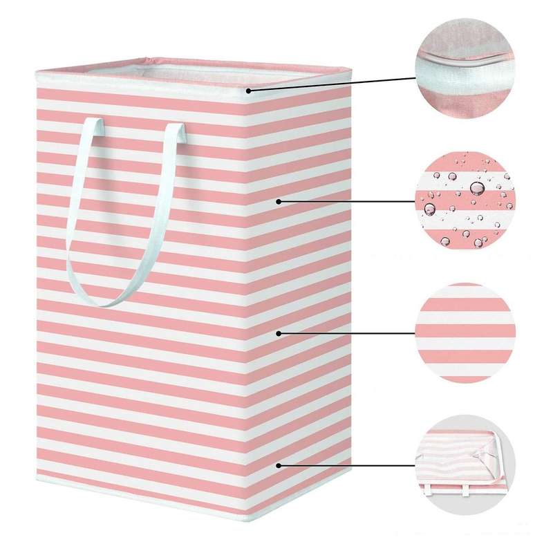 2 Pcs Laundry Baskets, Freestanding Laundry Hamper-b