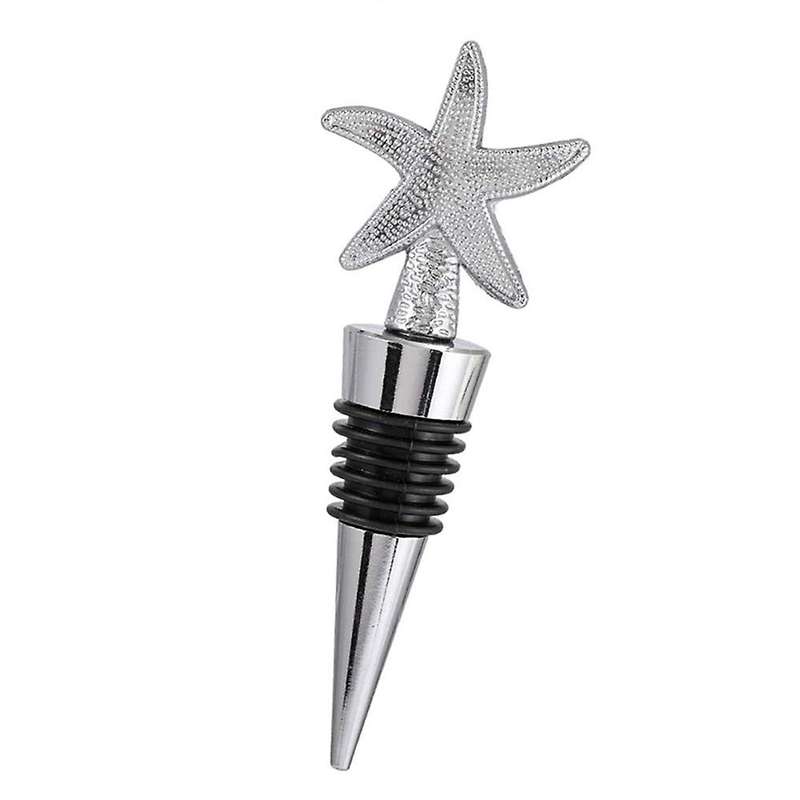 12pcs Alloy Starfish Wine and Beverage Bottle Stoppers Caps