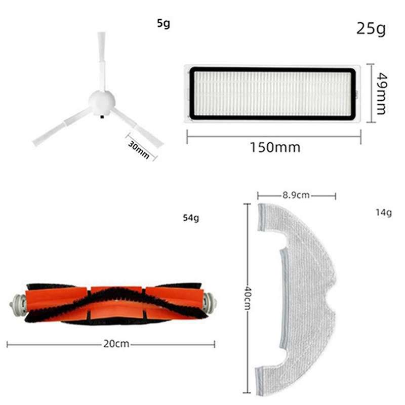 For Xiaomi Mi Main Side Brush Hepa Filter Mop Rag Stytj05zhm