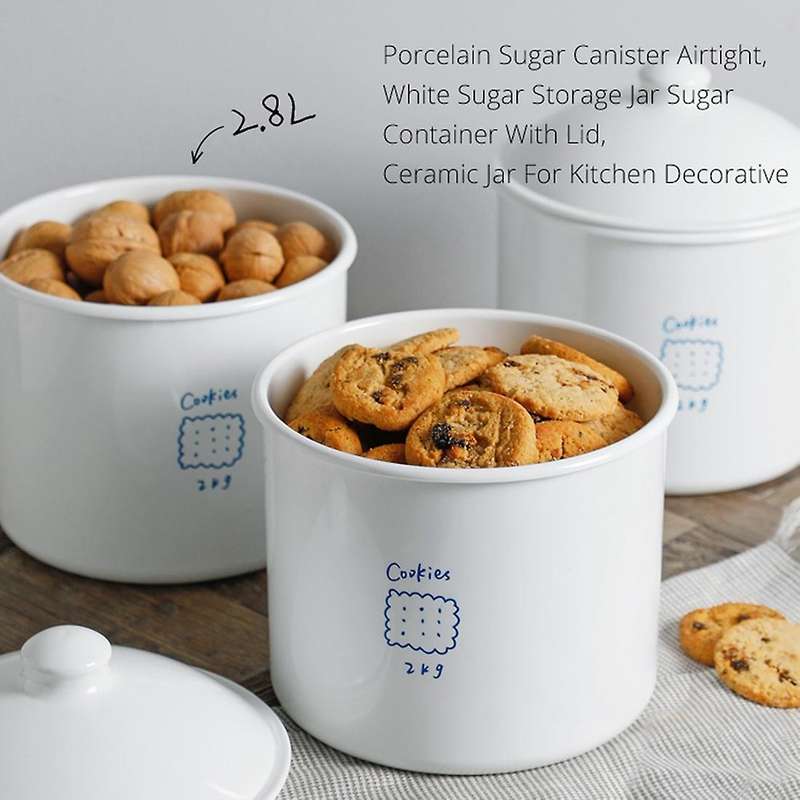 2.8l Kitchen Food Jar with Lid Sealed Snack Cookie Biscuit Candy Jar