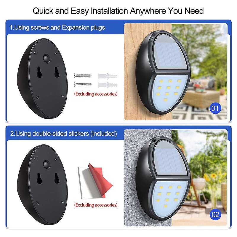 Solar Step Lights Solar Wall Lights for Deck Patio Stairs Yard Garden