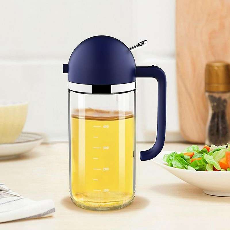 Glass Oil and Vinegar Dispenser Kitchen Cooking Spray Bottle White