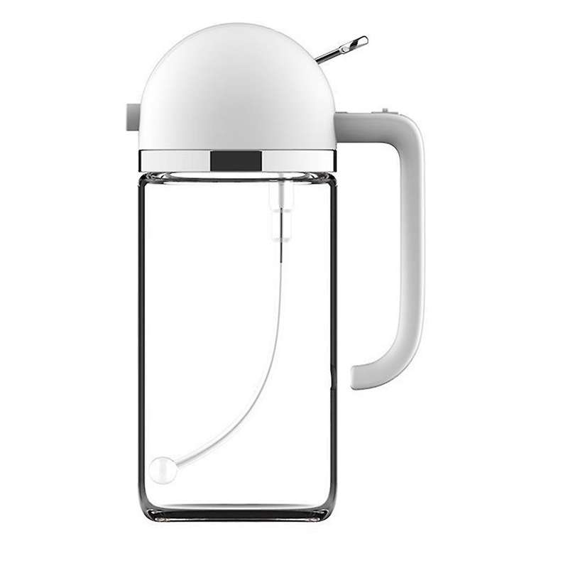 Glass Oil and Vinegar Dispenser Kitchen Cooking Spray Bottle White