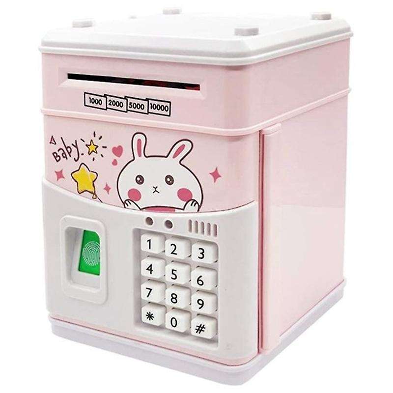 Electronic Piggy Bank with Code, for Kids,kids Safe Bank Pink Rabbit