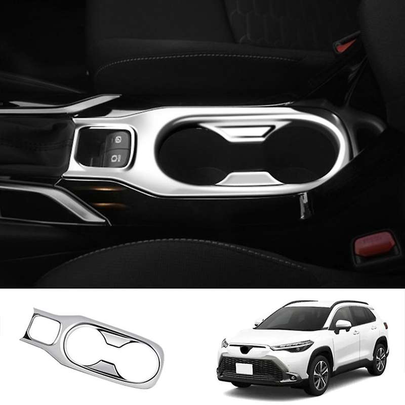For Toyota Rhd Drive Car Central Control Water Cup Frame Silver