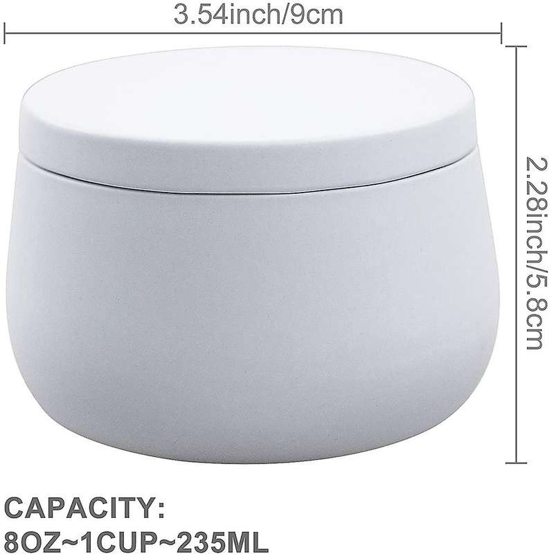 With Lids- 12pcs Candle Jars, 8oz Candle Metal Tins, for Diy (d)