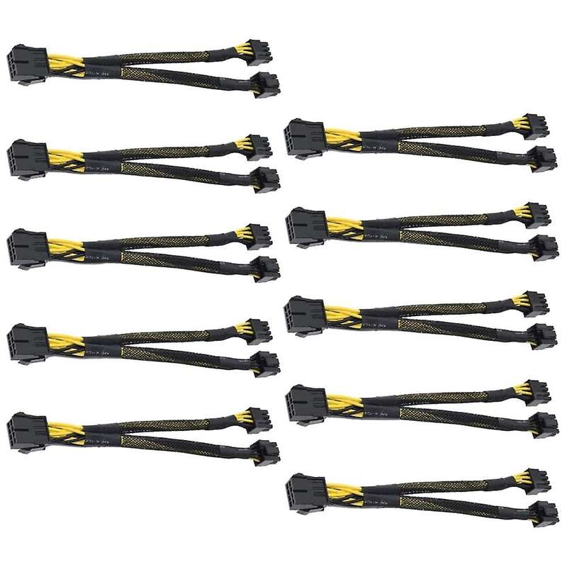 10pcs 8pin Mining Cable, Gpu Power Cable for Bitcoin Mining, Vga