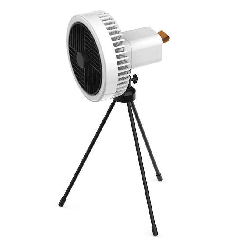 Mini Fan Usb Rechargeable Portable with Led Light Desktop Fan White