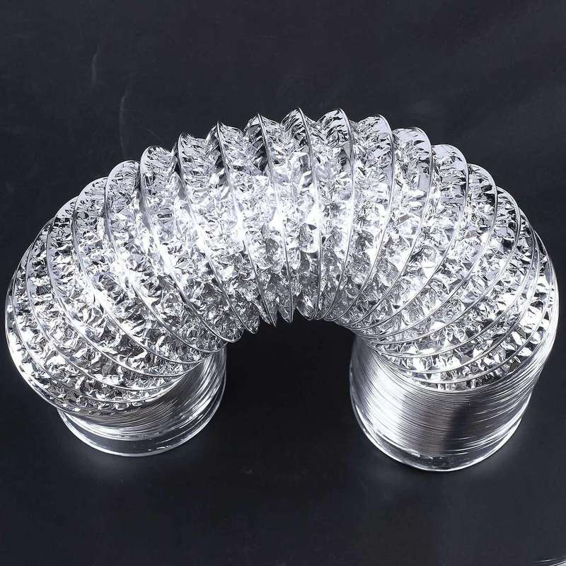 2x 3 Meter Length 100mm/4 Inch Fresh Air System Aluminum Pipe Hose