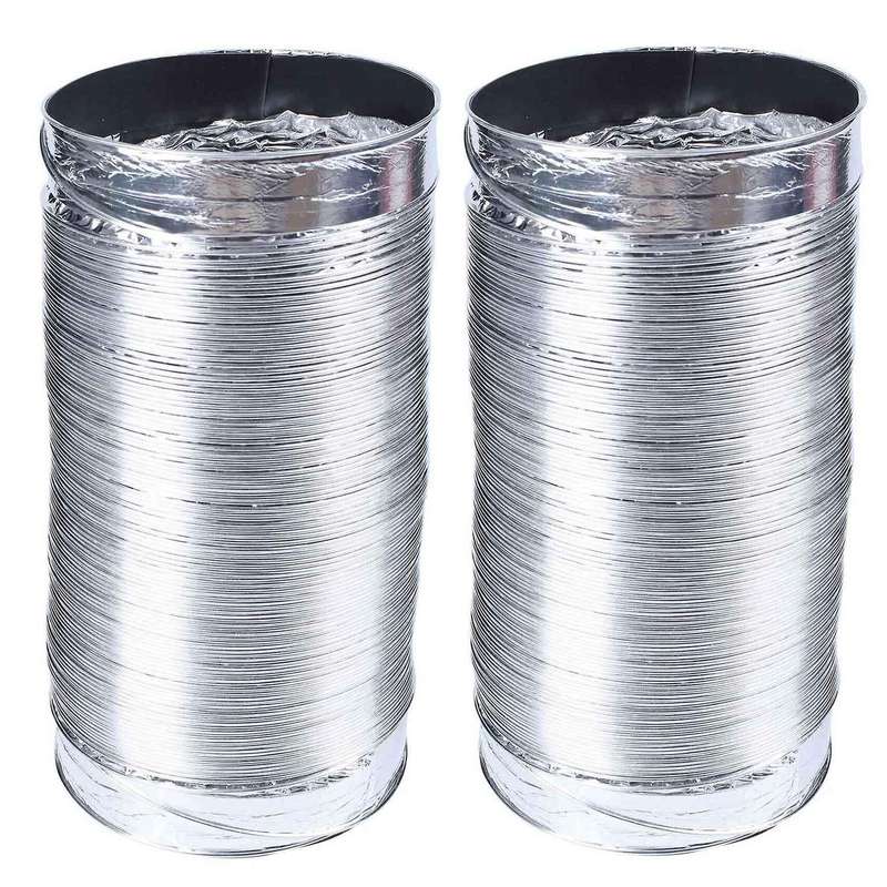 2x 3 Meter Length 100mm/4 Inch Fresh Air System Aluminum Pipe Hose