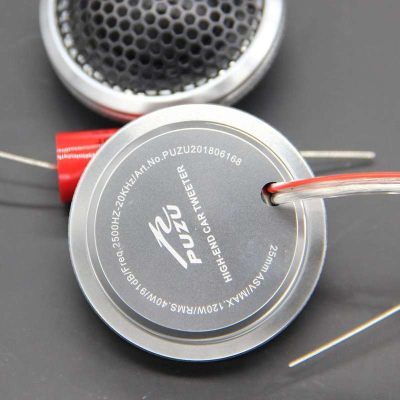 Puzu Aluminum 25mm Asv Silk Dome Tweeter Car Music Audio Speaker Set