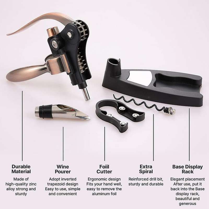 Wine Bottle Opener Set-corkscrew Kit for Families and Parties-bronze